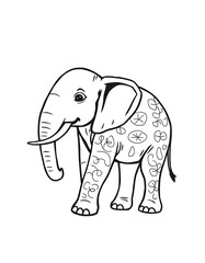 Fototapeta premium elephant vector