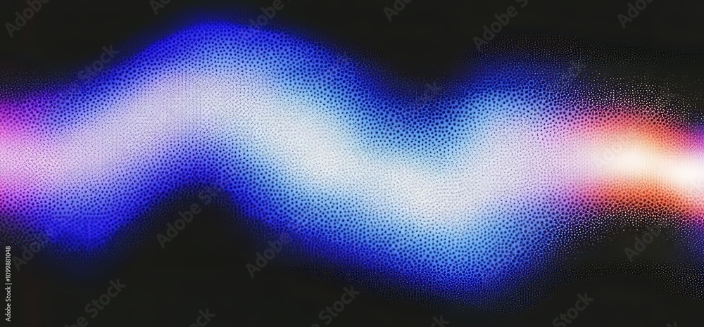 Poster A poster header banner design featuring a dark blue-purple gradient background with a grainy texture and black noise.