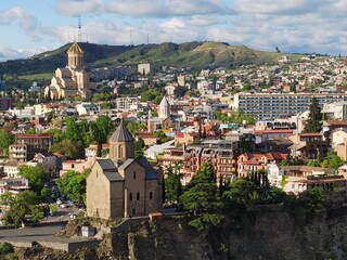 Obraz premium The panorama view of Tbilisi city, Georgia