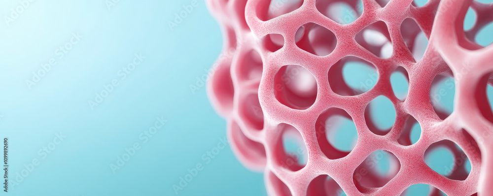 Poster dynamic cellular structure scientific study abstract image macro view biology concept for innovative
