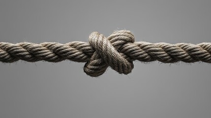 Close-up of a Knotted Rope: A Study in Texture and Form