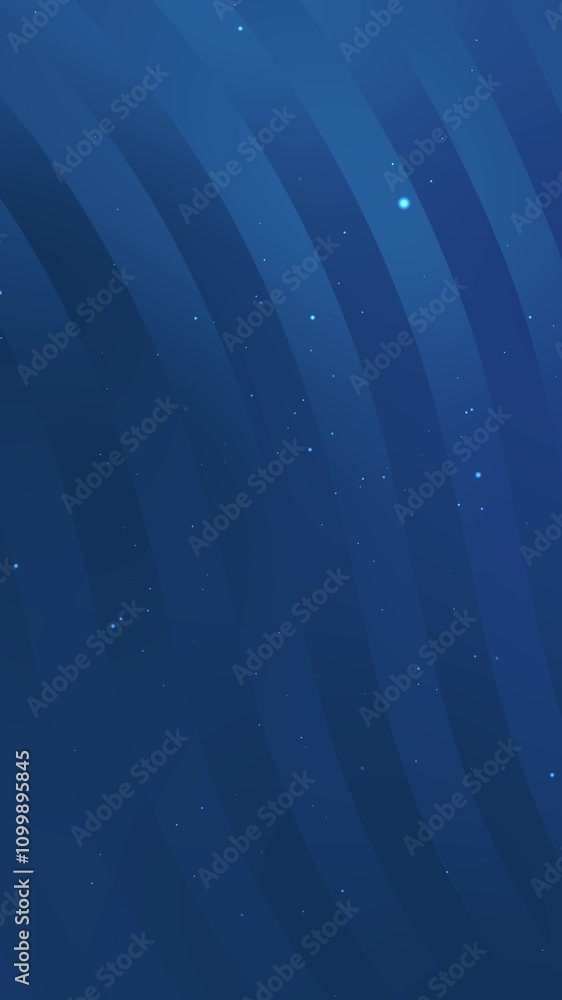 Poster blue background with diagonal curved lines and faint white dots. suitable for modern and abstract de