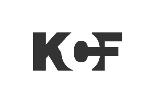 KCF bold and unique editable font logo for tech startups, consulting, corporate branding. Perfect for headlines, visual identity, cyberspace, leadership, unity, innovative ideas