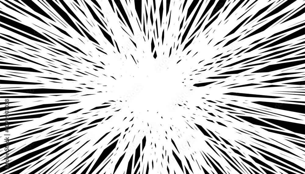 Poster black and white cracked pattern with radial effect for frame. abstract grungy pattern. vector format