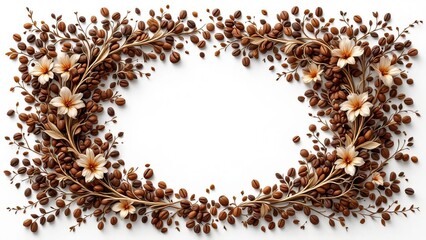 AI-enhanced coffee bean photo framed by rule of thirds.