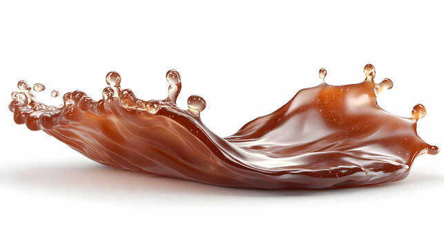 3D Render Brown Liquid Splash Illustration