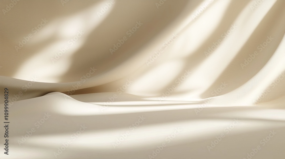 Aufkleber soft, flowing fabric illuminated by gentle light, creating a serene and inviting atmosphere.