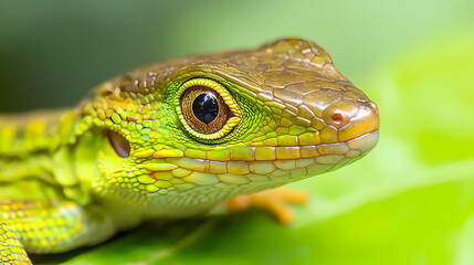 Obraz premium Macro photo lizard eye. Nature. Illustration