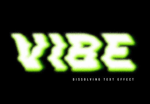 Dissolving Text Effect Mockup Layout