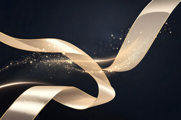 abstract background with ribbon