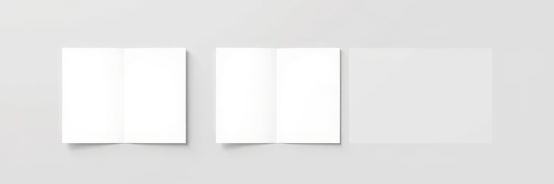 Folder die cut mock up template in vector format for easy customization and design, presentation, corporate