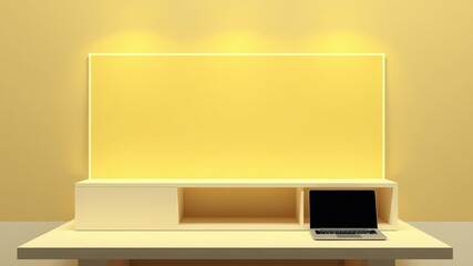 Modern and sleek portfolio layout showcasing agency work with yellow accents, marketing, showcase