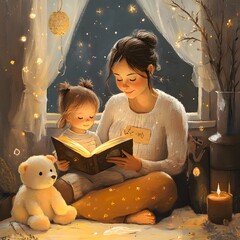 child reading a book