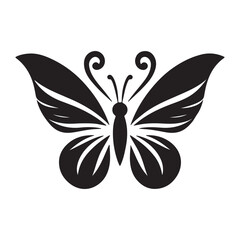 Obraz premium black and white butterfly vector