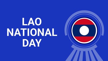 Lao National Day web banner design illustration 