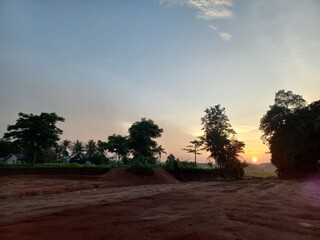 Fototapeta premium sunrise over the river