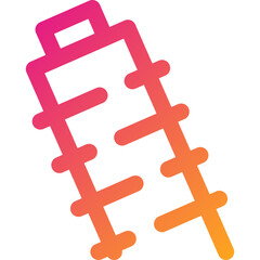 Obraz premium Colorful abstract design featuring a stylized ruler or measuring tool on a gradient background