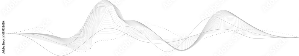 Poster digital future technology concept. gray wave curved lines for web design, website development, data 
