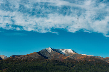 kanasi lake landscape or mountain view, scenery of mountain in China, travel destination or tour tourism, xinjiang, majestic panorama nature view. destination, blue sky, hill top, calmness.