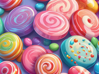 Cartoon Candies Background