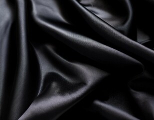 Fototapeta premium black luxury velvet satin silk material waves background