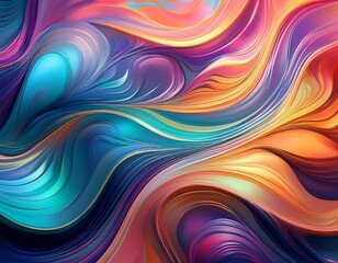 Fototapeta premium wallpaper abstract background forming wavy fluid shapes with iridescent colors perfect for wallpaper