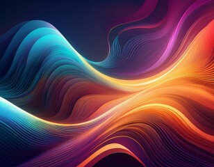 wallpaper abstract background forming wavy shapes with light effects and a colorful gradient