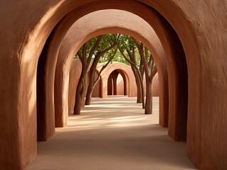 Obraz premium Sustainable building materials revolutionizing eco-friendly architecture in green urban spaces a viewpoint on innovative design and nature integration