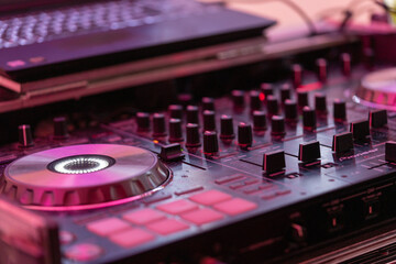 Konsola DJ ska Kontroler DJ Mixer mikser