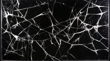 Obraz premium Cracked Screen Shattered Glass Surface Display