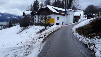 village in the snow