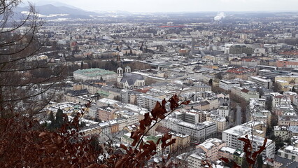 Salzburg city view from top