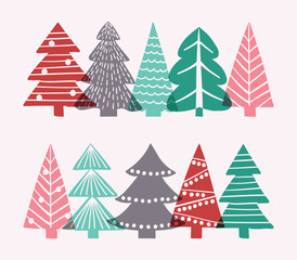 Obraz premium Christmas tree design. Abstract decoration. Vector illustration