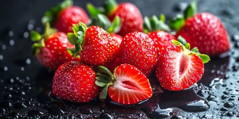 Freshly ripened strawberries are a delightful treat, bursting with sweetness and flavor. Enjoy the fresh taste of these freshly ripened strawberries in various recipes and desserts.