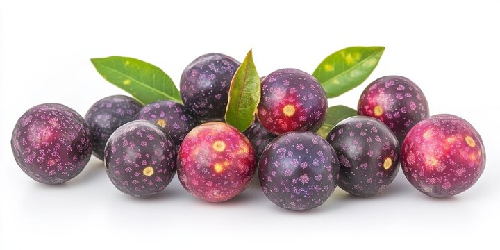 Grewia asiatica, commonly known as Falsa, showcases its vibrant fruits against a clean white background, highlighting the unique features of Grewia asiatica in a captivating way.