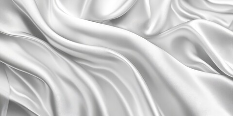 Obraz premium Luxurious white satin cloth texture that adds elegance and sophistication, ideal for showcasing a premium fabric look. This white satin luxury cloth texture enhances any design project.
