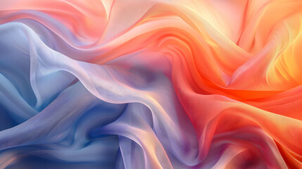 Obraz premium Abstract Background Image: Colorful Fabric Waves