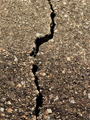 Cracked Concrete Floor: Earthquake Aftermath Concept