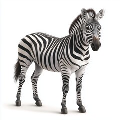 Zebra showcasing its stunning stripes while of strength