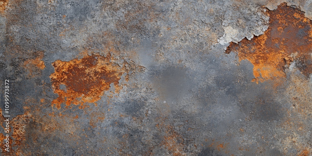Poster grungy metal texture featuring rust on the wall creates an intriguing pattern. this rust wall backgr