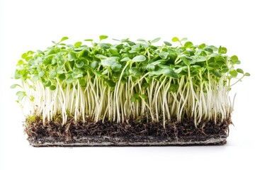 Watercress Isolated on White Background. Fresh, Green and Organic Healthy Food Image