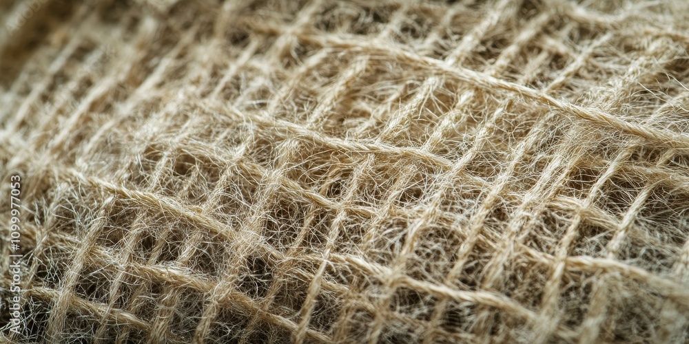 Poster zoomed in image showcasing intricate details of cloth fiber, highlighting the texture and patterns w