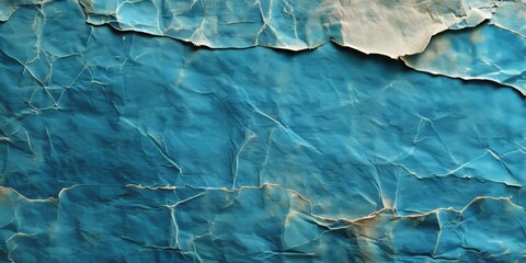 Fototapeta premium Vintage blue paper texture ideal for various design projects. This old blue paper texture offers a unique backdrop, adding depth and character through its distinct appearance and feel.