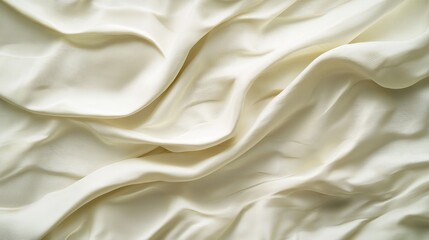 Fototapeta premium Textile art showcase studio fabric composition soft white drapery close-up elegance in material design