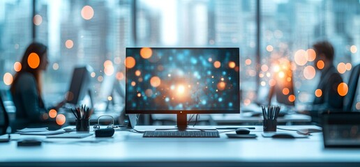 Fototapeta premium blur abstract background from office , MODERN LIGHT SPACIOUS BUSINESS Room. , isolated on white background, , copy space, copy space for text,