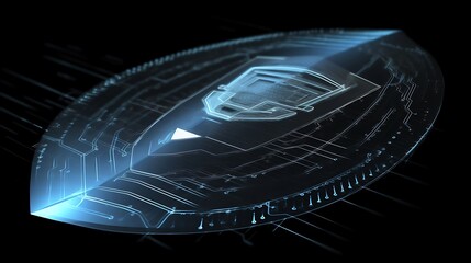 Futuristic Digital Currency Transparent Coin Design