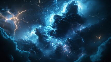 Obraz premium Cosmic Storm: A Dramatic Display of Celestial Energy