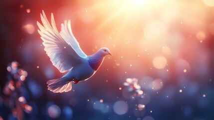 Fototapeta premium Peaceful Dove: A Symbol of Hope and Harmony