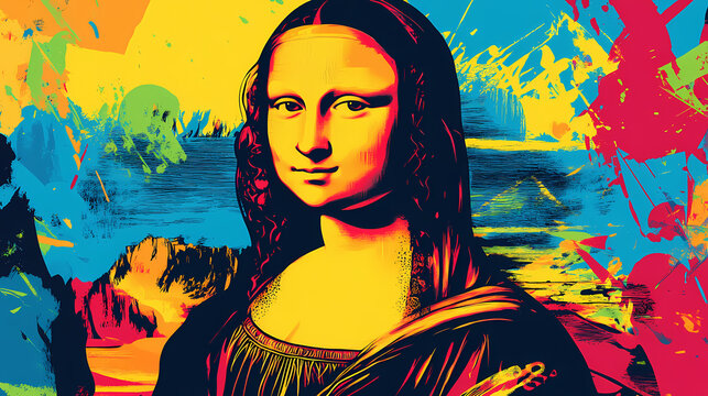 Mona lisa | graffiti | pop art. Popart. Illustration