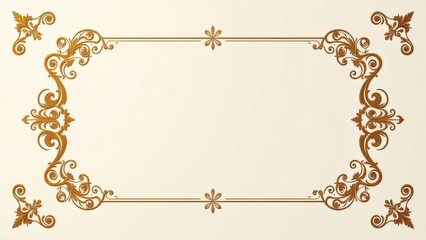 Fototapeta premium Antique correspondence envelope with decorative border, ornate, traditional, design, classic